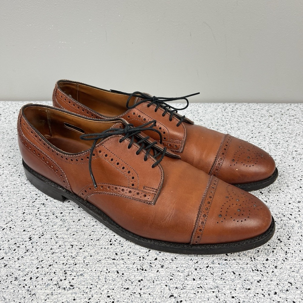 Allen Edmonds Sanford Dress Shoes Mens 11 AA Leather Oxford Cap Toe‎